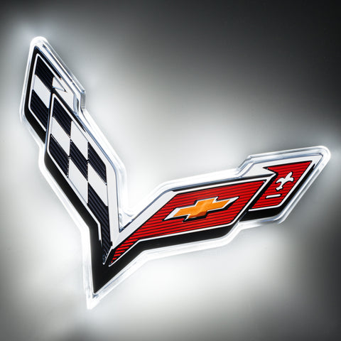 Oracle Corvette C7 Rear Illuminated Emblem - Dual Intensity - White - 3655-001