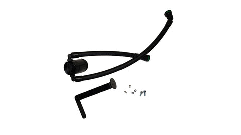 J&L 21-26 Ford F-150 5.0L Oil Separator 3.0 PCV Side - Black Anodized - 3131P-B