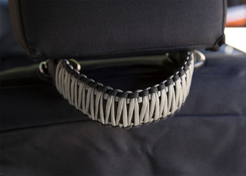 Rugged Ridge Paracord A-Pillar/Seat Mount Handle Gry 07-18 Jeep Wrangler JK - 13305.83