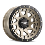 Dirty Life 9311 Enigma Pro 17x9/6x139.7 BP/-38mm Offset/106mm Hub Satin Gold Wheel - Beadlock - 9311-7983MGD38