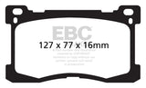EBC 12+ Hyundai Equus 5.0 Yellowstuff Front Brake Pads - DP41882R