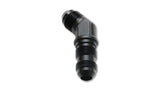 Vibrant -16AN Bulkhead Adapter 45 Deg Elbow Fitting - Anodized Black - 10606