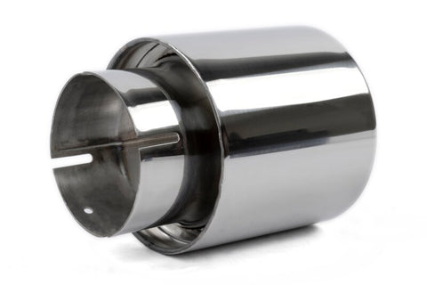 Dinan Double-Walled 4in Clamp-On Exhaust Tip - Polished - 4in Outlet / 2.75in Inlet - D663-0600-BOX