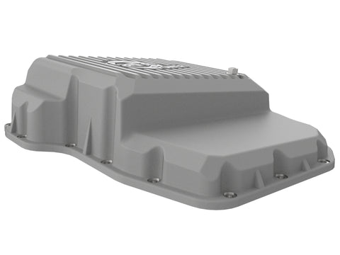 aFe Transmission Pan Raw w/ Machined Fins 13-19 Dodge Diesel Trucks L6-6.7L (td) - 46-71160A