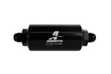 Aeromotive In-Line Filter - (AN -8 Male) 40 Micron Stainless Mesh Element Bright Dip Black Finish - 12378