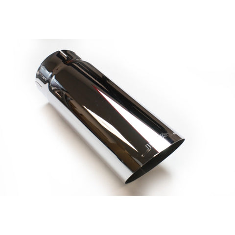 JBA 4in x 4.5in x 12in Angle Cut Chrome Plated Exhaust Tip - 12-08216