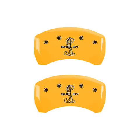 MGP Rear set 2 Caliper Covers Engraved Rear Tiffany Snake Yellow finish black ch - 10203RSBYYL