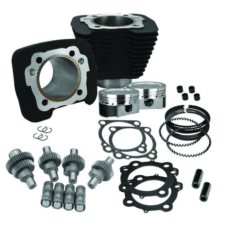 S&S Cycle 00-21 Sportster Models 883cc to 1200cc Hooligan Kit - Wrinkle Black - 910-0699