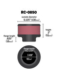 K&N Universal Chrome Filter 2.438in Flange ID x 5.125in OD x 2in H - RC-0850