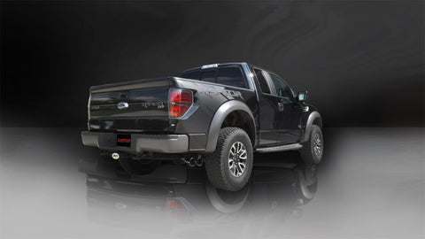Corsa 2011-2014 Ford F-150 Raptor 6.2L V8 145in Wheelbase Black Xtreme Cat-Back Exhaust - 14760BLK
