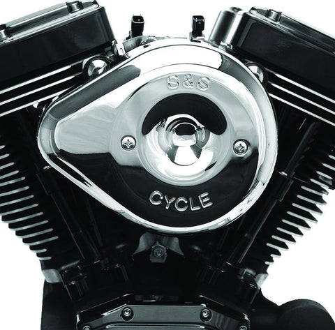 S&S Cycle 01-15 Fuel-Injected Softail Stealth Air Cleaner Kit w/ Chrome Teardrop Cover - 170-0528