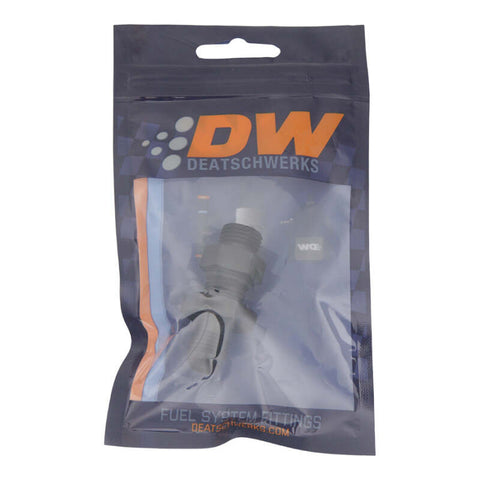 DeatschWerks 6AN O-Ring Male to 6AN Male Flare Bulkhead Include Nut - Anodized Matte Black - 6-02-0726-B