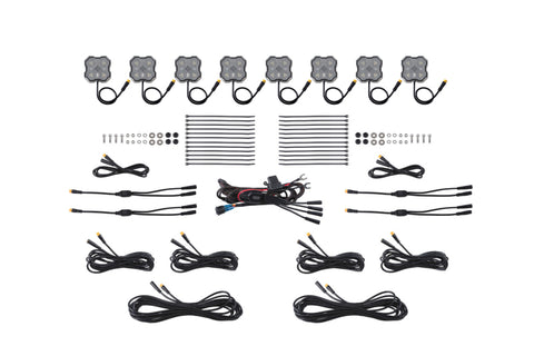 Diode Dynamics Rock Light - Red/White - M8 8-Pack - DD8746