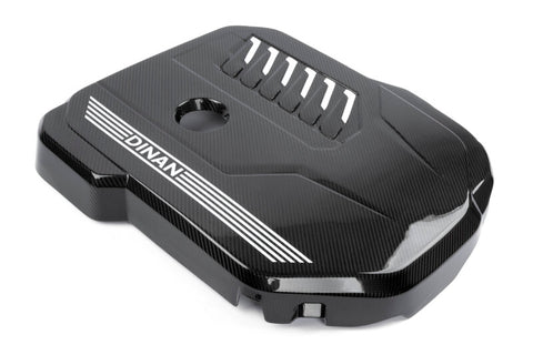 Dinan 19-26 BMW B58D (G01/G02/G20/G22/G23/G26/G42) Gloss Carbon Fiber Engine Cover w/Matte Accents - D590-0003