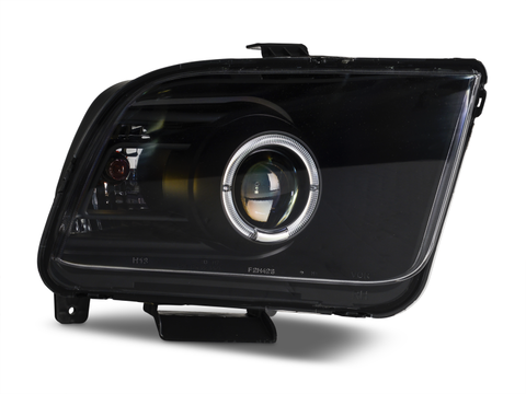 Raxiom 05-09 Ford Mustang Halogen 2010 Style LED Halo Headlights-Blk Hsng(Clear Lens/Excludes GT500) - 101682