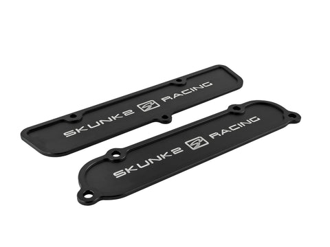 Skunk2 Black Anodized Billet 6061 Aluminum Intake & Exhaust Port Covers - K-Series Cylinder Heads - 666-05-0100