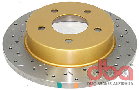 DBA 94-04 Mustang Exc. Cobra/Bullitt/Mach1 Rear Drilled & Slotted 4000 Series Rotor - 4856XS