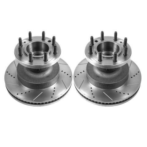 Power Stop 08-19 Ford E-350 Super Duty Front Evolution Drilled & Slotted Rotors - Pair - AR82130XPR