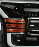 AlphaRex 15-17 Ford F-150 LUXX LED Projector Headlights Plank Style Alpha Blk w/Activ Light/DRL - 880168