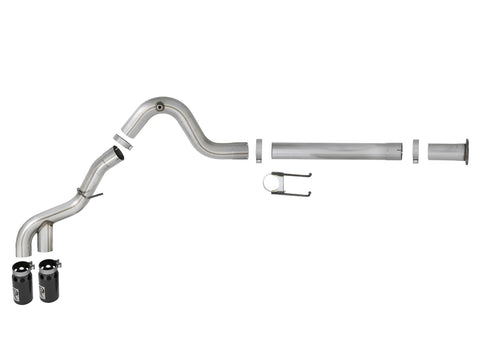 aFe Power 15-16 Ford F250/F350 6.7L Diesel Rebel XD 4in 409 SS DPF-Back Exhaust System - Black Tips - 49-43121-B