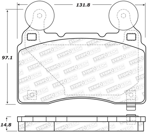 StopTech 10-15 Chevy Camaro SS Street Performance Front Brake Pads - 308.14740