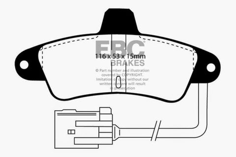 EBC 95-00 Ford Contour 2.0 Ultimax2 Rear Brake Pads - UD661