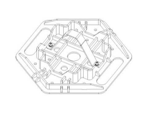 Go Rhino Xventure Gear El Gato Base Plate - Blk - XG-RJ50040B