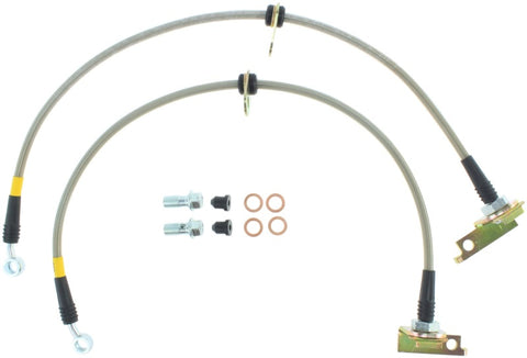 StopTech 11-15 Honda CR-Z / 09-14 Honda Fit Stainless Steel Front Brake Lines - 950.40018