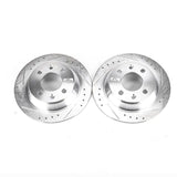 Power Stop 87-93 Saab 900 Rear Evolution Drilled & Slotted Rotors - Pair - EBR232XPR