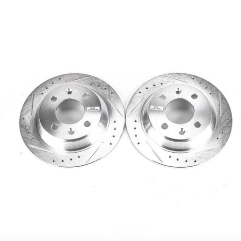Power Stop 87-93 Saab 900 Rear Evolution Drilled & Slotted Rotors - Pair - EBR232XPR