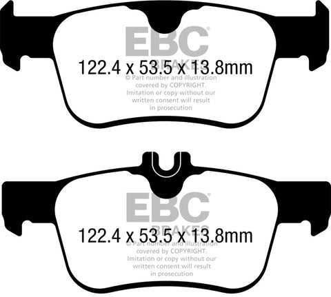 EBC 17-21 Honda Civic Hatchback Greenstuff Rear Brake Pads - DP22402