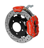 Wilwood Dynapro Radial / MC4 Rear Kit 12.19 Drilled Red Backdraft Roadster w/E46 Suspension w/Lines - 140-14640-DR