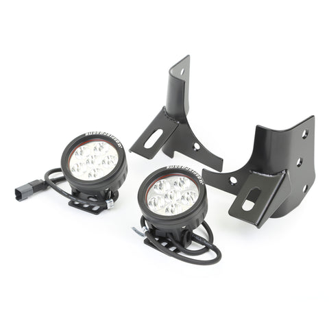 Rugged Ridge 97-06 Jeep Wrangler Round Windshield LED Kit w/ Brackets - 11027.13
