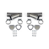 Granatelli 2.25in Aluminized Mild Steel Manual Dual Exhaust Cutout w/Slip Fit & Band Clamps - 304522D
