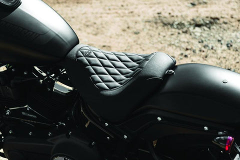 Mustang 08-21 Harley Electra Glide,Rd Glide,Rd King,Str Glide Pass Seat(8.5wide) w/Studs - Black - 75453