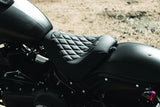 Mustang 18-21 Harley Fat Bob Wide Tripper Solo Seat Diamond Stitch - Black - 83017