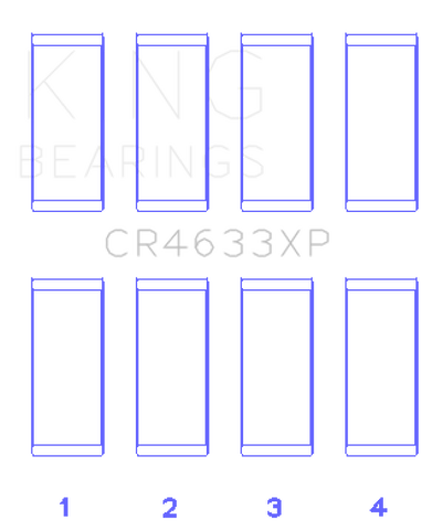 King Engine Bearings Peugeot EP6DT / BMW N14B16C (Size +.001mm Oversize) Rod Bearing Set - CR4633XP STDX