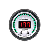 Autometer 52.4mm White Switchable 0-100 Fuel Level/8-18V Voltmeter Phantom Elite Digital Gauge - 6709-PH