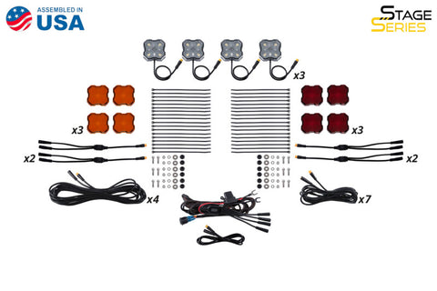 Diode Dynamics Single-Color Rock Light Installer Kit (12-pack) - DD7746