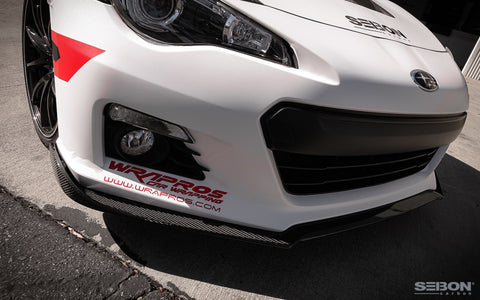 Seibon 12-14 Subaru BRZ TA-Style Carbon Fiber Front Lip - FL1213SBBRZ-TA