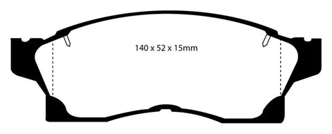 EBC 91-92 Toyota MR2 2.0 Turbo Yellowstuff Front Brake Pads - DP4936R