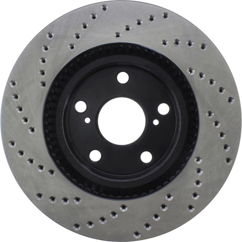StopTech 07-13 Lexus ES 250/ES 300/ ES330/ES350 SportStop Drilled Left CRYO Front Rotor - 128.44146CL