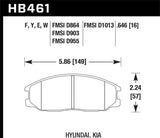 Hawk 02-03 Hyundai Santa Fe 2.4L Base OE Incl.Clips Shims Front ER-1 Brake Pads - HB461D.646