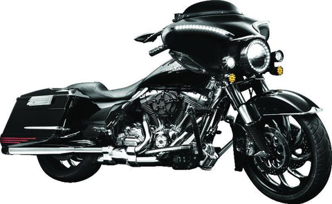 Kuryakyn Smooth Windshield Trim 96-13 Touring Gloss Black - 1318