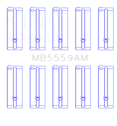 King Engine Bearings Isuzu 4Zb1 (Size +0.75mm) Main Bearing Set - MB5559AM0.75