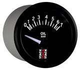 Autometer Stack 52mm 0-7 Bar M10 (M) Electric Oil Pressure Gauge - Black - ST3201