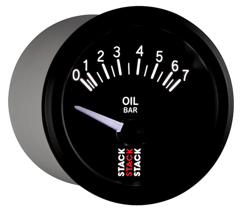 Autometer Stack 52mm 0-7 Bar M10 (M) Electric Oil Pressure Gauge - Black - ST3201