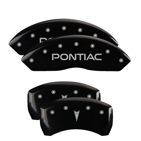 MGP 4 Caliper Covers Engraved Front & Rear MGP Black finish silver ch - 18026SMGPBK