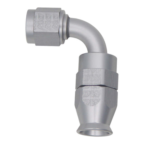 DeatschWerks 6AN Female Swivel 90-Degree Hose End PTFE (Incl. 1 Olive Insert) - 6-02-0852