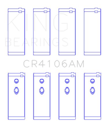 King Daewoo/GM/Isuzu/Opel/Vauxhall (Size 0.75) Rod Bearing Set - CR4106AM0.75